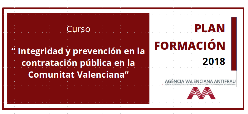 curso Integridad y prevención en la contratación pública en la Comunitat Valenciana