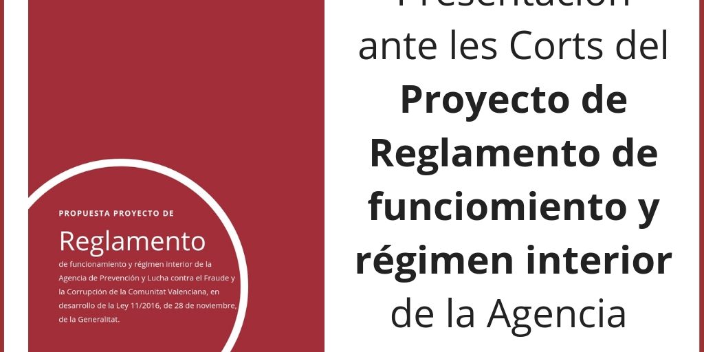 Anuncio web presentación reglamento